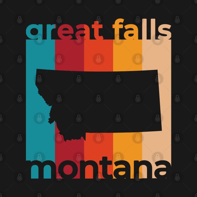 Great Falls Montana Retro by easytees