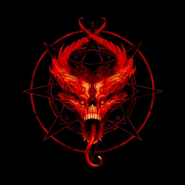 Hell Skull by WOVENPIXLS