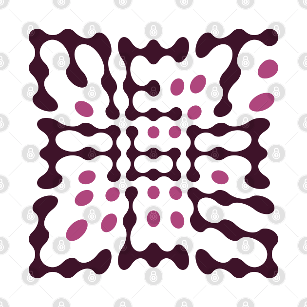 Warped Metaballs Typography (Pink) by John Uttley