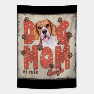 Dog Mom Of Cute Beagle Tapestry
