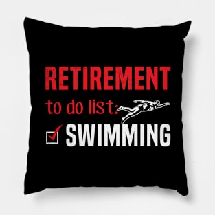 Swimming funny TO DO list theme Pillow