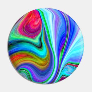 Vibrant Agate Slice Abstract Pattern Pin