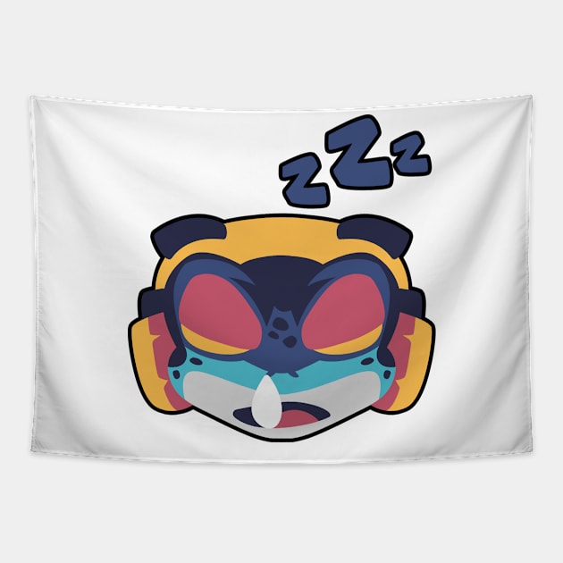 Sleepy Frog Tapestry by ekazaki