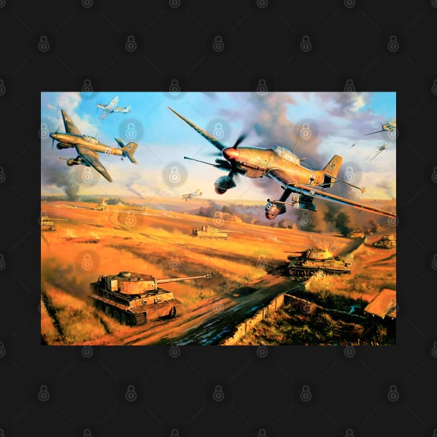 Tank Battle by Aircraft.Lover