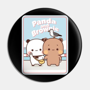 PANDA AND BROWNIE Pin