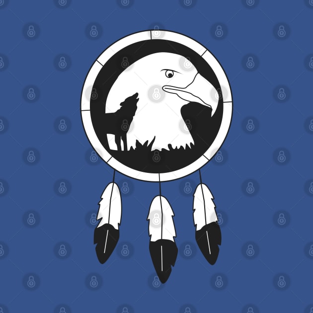 Eagle Wolf Dreamcatcher by KEWDesign