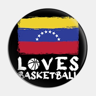 Venezuela Loves Basketball Pin