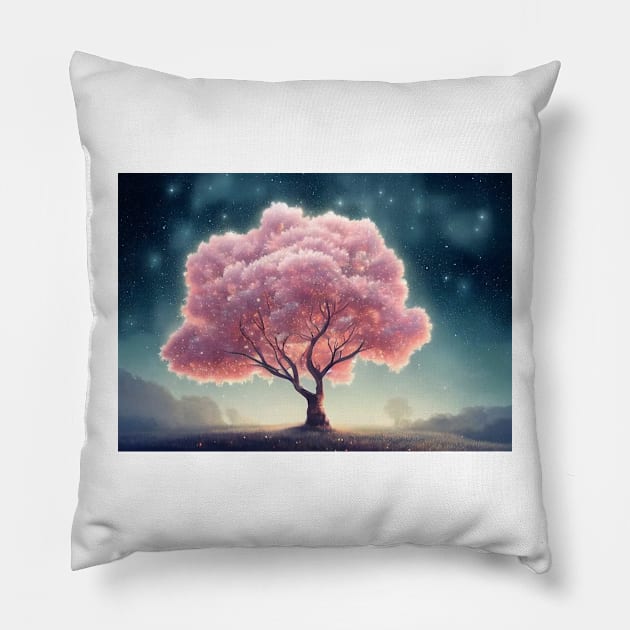 Cherry trees Pillow by aidreamscapes