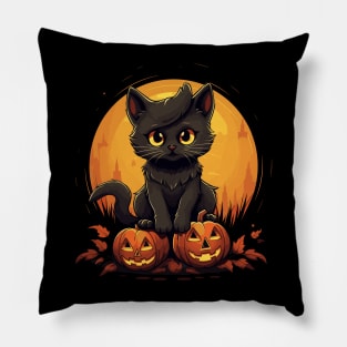 Spooky Paws: Halloween Cat Pillow