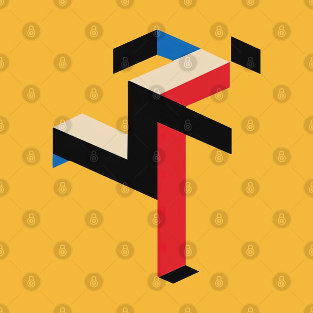 Bauhaus Running Man by walltowall