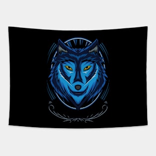 wolf illustration design Tapestry