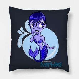 Blue Spectacles Merbie Pillow