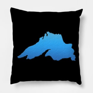 Great Lakes Lake Superior Outline Pillow