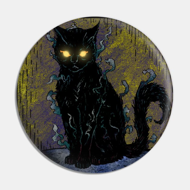 Evil Black Cat Pin by Our Fake History