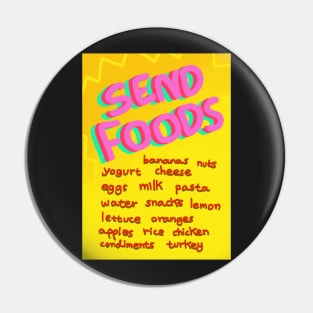 Send foods! Grocery list fridge magnet Pin