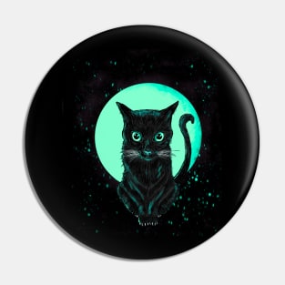 the black cat Pin