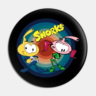 Bubbly Personalities Channel the Playful Nature and Colorful Lives of the Snorks Films Characters on a Tee Pin