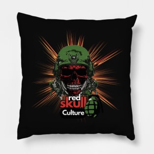 Red Skull Culture, Festival t-shirt, Unisex t-shirt, tees, men's t-shirt, women's t-shirt, summer t-shirt, skull t-shirts, army t-shirts Pillow