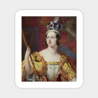 Portrait of Queen Victoria in her coronation robes - Henry Pierce Bone Magnet