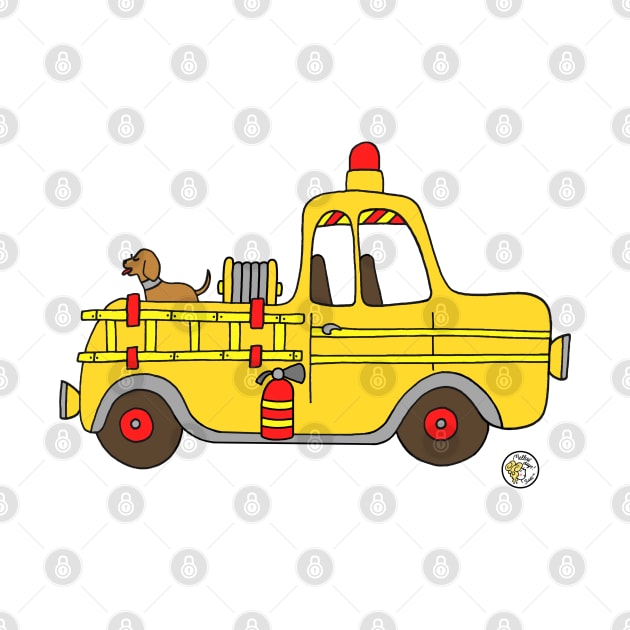 Yellow Fire Truck by Mellowdays