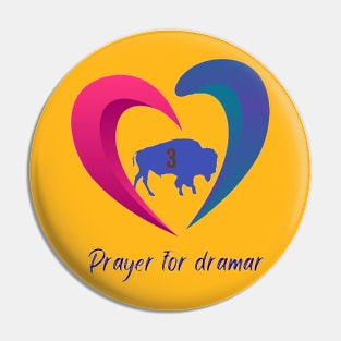 pray for damar hamlin 3 BUFFALO Pin