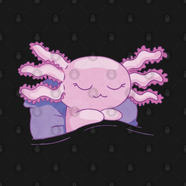 Sleeping Axolotl by Digital-Zoo