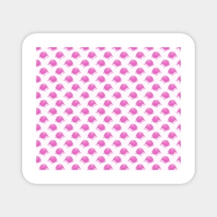 Pink and White Turtle Pattern Magnet