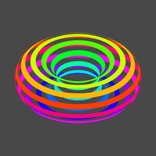 Rainbow Dognut sliced horizontally T-Shirt