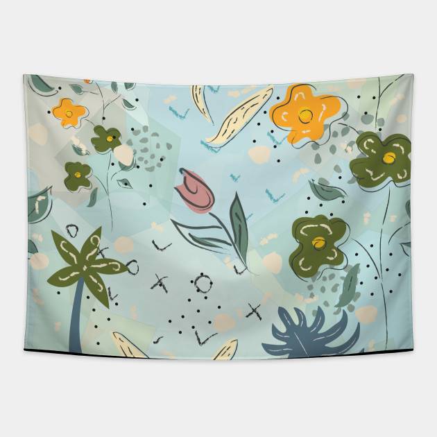 Floral Pattern Tapestry by Creative Meadows