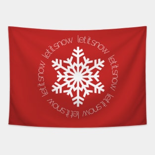 Let It Snow - on Red Tapestry