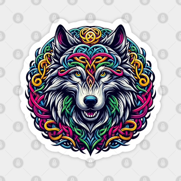 Celtic Wolf Magnet by JessArty