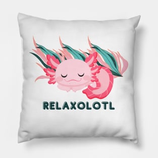 Relaxolotl Cute Sleeping Baby Axolotl Pillow