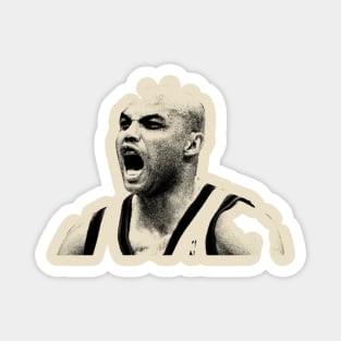 Charles Barkley New Sketch Retro Magnet