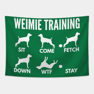 Weimaraner Training Weimie Dog Tricks Tapestry