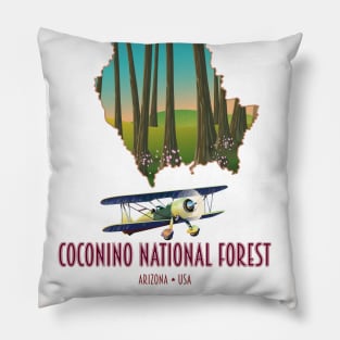 Coconino national forest Arizona USA map Pillow