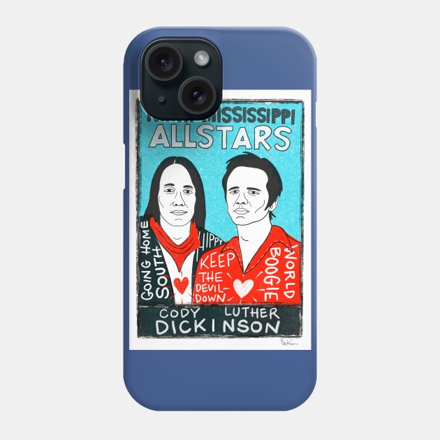 Cody and Luther Dickinson Phone Case by krusefolkart