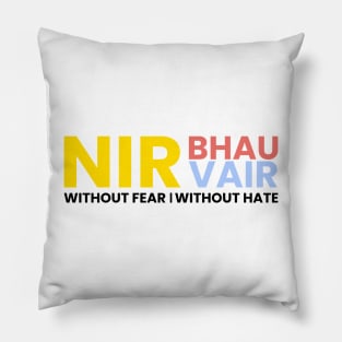 Nirbhau Nirvair Punjabi Sikh phrase Pillow