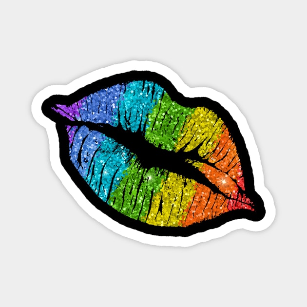 Mardi Gras Kiss Lips Magnet by nakos