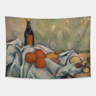 Bottle and Fruits by Paul Cezanne Tapestry