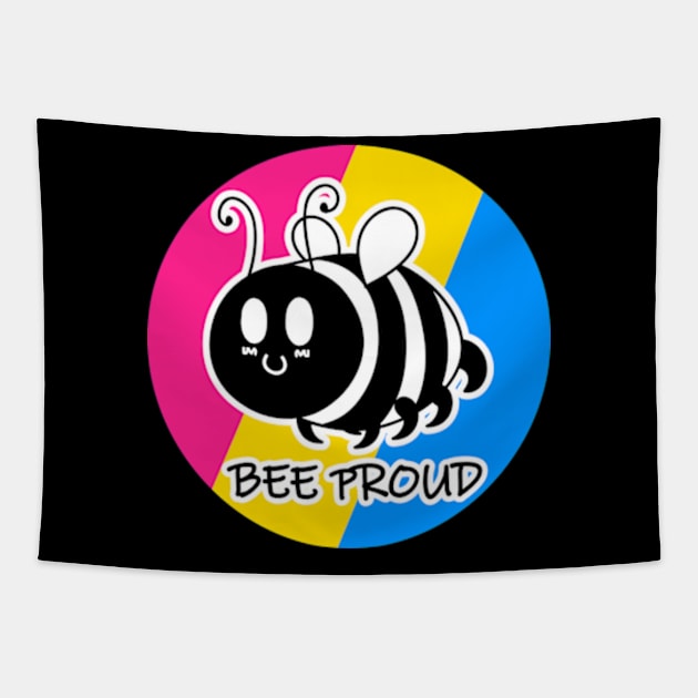 Bee Proud Pansexual/Panromantic Flag Tapestry by JadedOddity