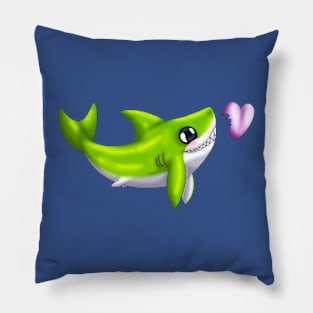 Shark Bites! (Green) Pillow