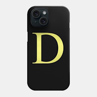 The Letter D in Shadowed Gold Phone Case