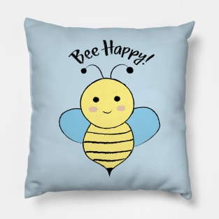 Cute Bee Happy Pillow