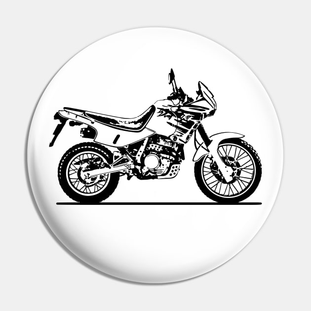 NX650 Dominator Motorcycle Sketch Art Pin by DemangDesign