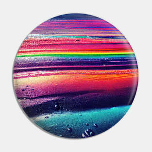 Liquid Colors Flowing Infinitely - Heavy Texture Swirling Thick Wet Paint - Abstract Inspirational Rainbow Drips Pin