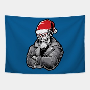 Skull Santa Christmas Tapestry