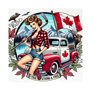 Canadaian  pin up T-Shirt