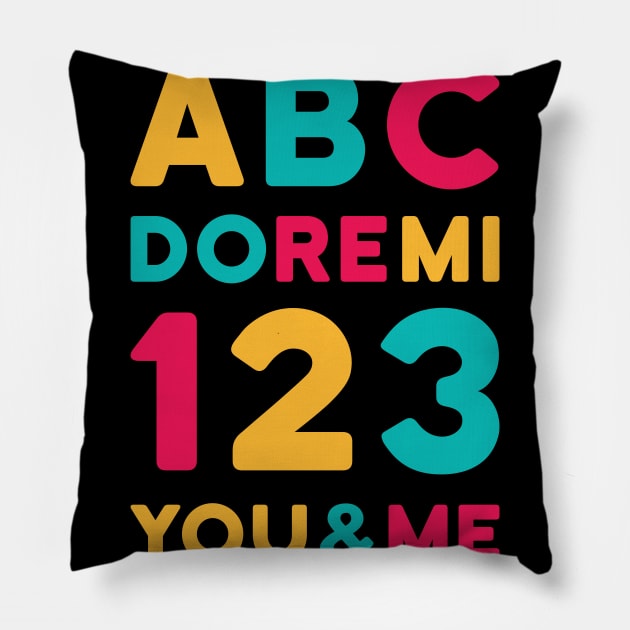 ABC 123 DO-RE-MI Pillow by Dellan