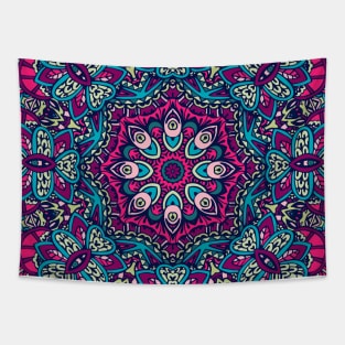 Colorful Indian Mexican Ethnic Oriental Rug Mandala Boho Pattern Tapestry