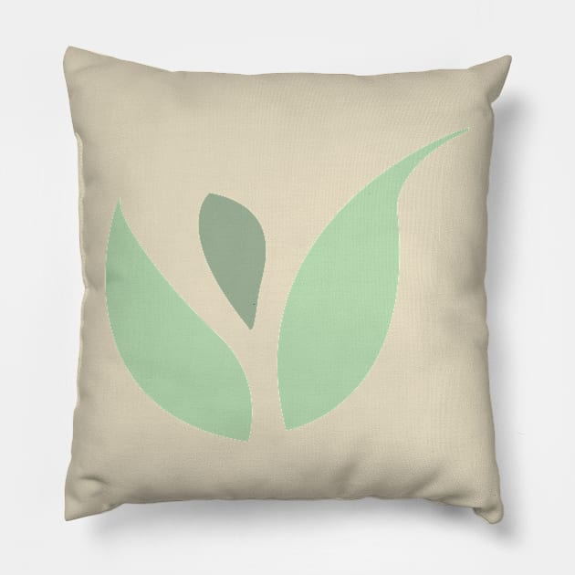 Green  flower Pillow by MarynaB